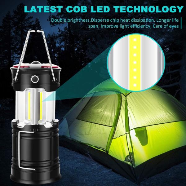 Cheap Camping Lanterns Camping Accessories USB Rechargeable and Battery Powered 2-in-1 LED Lanterns, Hurricane Lights for sale
