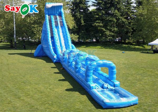 Cheap 100ft Long Inflatable Water Slide Park Large Commercial Inflatable Water Slide With Pool for sale