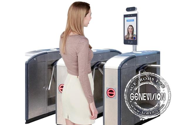 Cheap 8" Facial Recognition WiFi Digital Signage 200cd/m2 With EU Health Code Scanner for sale