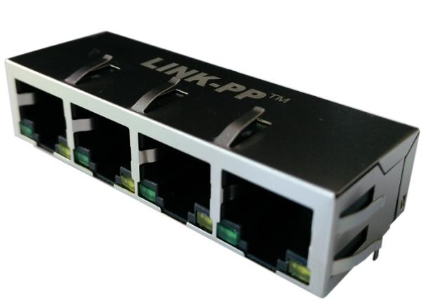 Cheap Multi-port RJ45 ARJ14A-MBSD-A-B-EMU2 10/100/1000 Base-TX Tab down 1x4 Port for sale