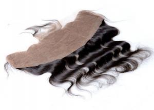 China 7A Grade Swiss Lace Front Weave Closure Human Hair Medium Brown on sale