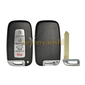 Hyundai 4Buttons Smart Key Shell with Emergency Key Insert