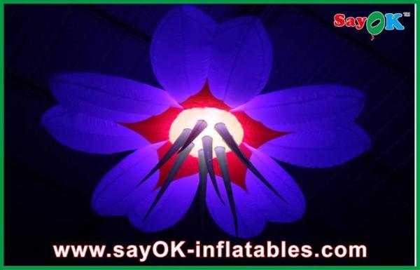 Cheap Party 2m Dia Inflatable Lighting Decoration Flower Shape Durable for sale