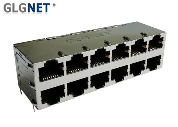 Cheap Stacked RJ45 Multiple Port Connectors for sale