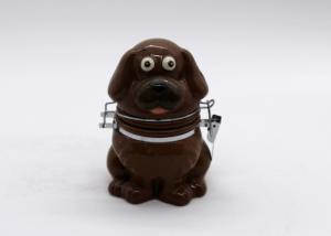 Best Dog Shape Ceramic Kitchen Canisters Tea Coffee Sugar Canisters With Metal Clip wholesale