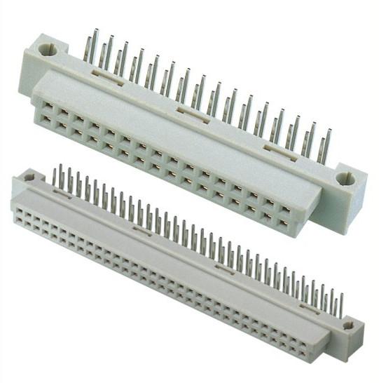 Cheap DIN 3 Row 64 Pin Idc Ribbon Cable Connectors Copper Alloy Material With PBT Housing Pin connector for sale