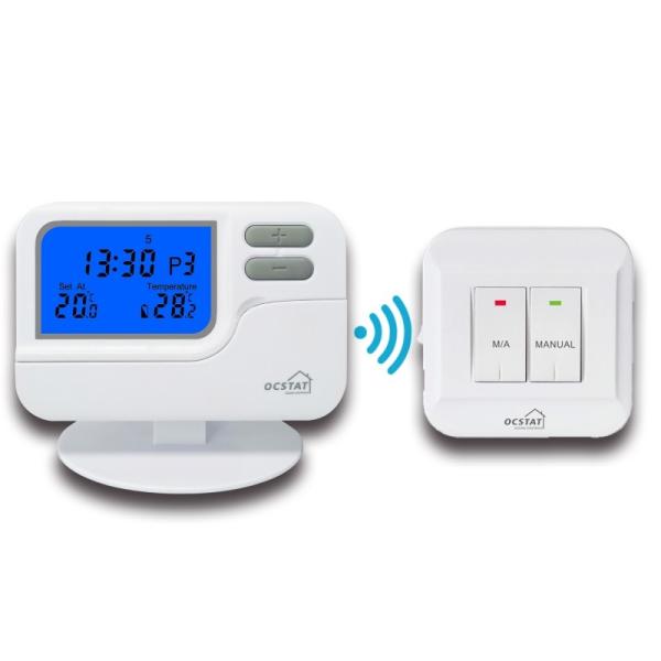 Cheap Riseem 230V LCD System Digital Room Thermostat 7 Days Programmable Temperature Controller for Boiler for sale
