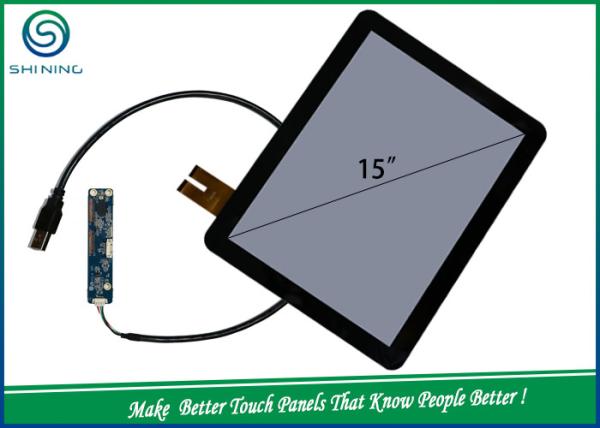 Cheap 15'' 6H 2 Layers COB Capacitive Touch Sensor / Projected Capacitive Touch Panel For Industrial Monitor for sale