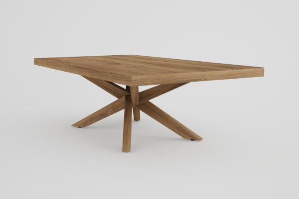 Cheap Solid Oak Wood Scandinavian Dining Table Rectangular Dining Table Set for sale