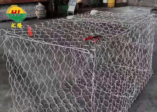 Cheap 2*1*1m 80*100mm Aperture Gabion Basket With Rocks for sale