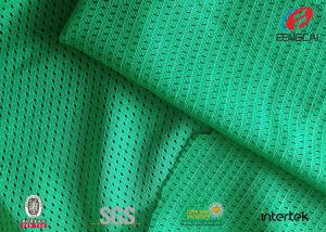 Best Lime Green Dull Sports Mesh Fabric 100 Polyester Moisture Wicking Fabric  5*1 Design wholesale
