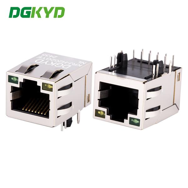 Cheap KRJ-H202GYENL RJ45 With Light / Transformer , Network Interface Ethernet Integrated Gigabit Connector for sale