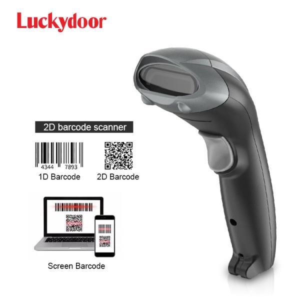 1D And 2D Corded Barcode Reader Fast Scanning Handheld QR Code Scanner With