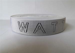 Best 4 Cm High Strength Polyester Elastic Webbing Black Bottom White Words Home Textile wholesale