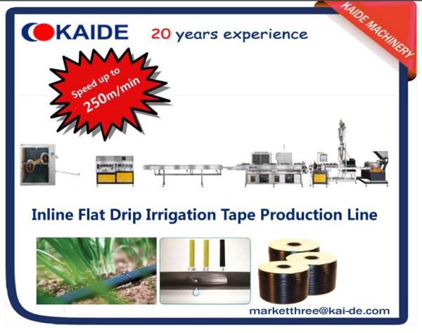 Cheap Flat Drip Irrigation Tape Extrusion Line Speed 250m/min for sale