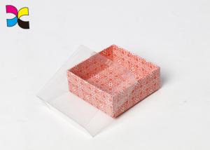 Colored Small Cardboard Presentation Boxes , Transparent PVC Lid Short Run Custom Boxes