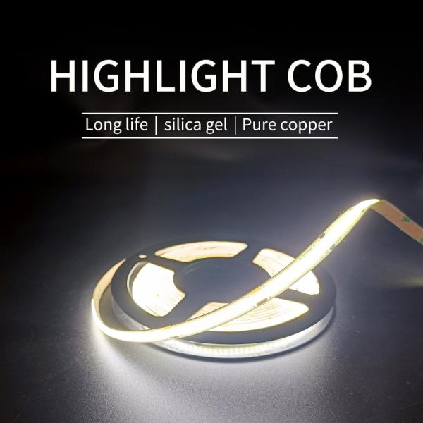 Cheap 4mm Width COB LED Strip Light Battery Operated Multi Colour for sale