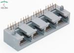 Multi - Port RJ45 Modular Plug 1 X 4 Right Angle Connector For Network XDSL