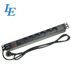 China 19 Inch Germany Type 250VAC Power Distribution Unit For Server Rack Pdu on sale