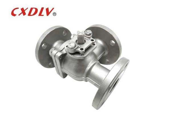 Cheap Manual Low Platform Stainless Steel 3 Way Ball Valve flange Connetion T Type DN50 DN 80 DN 100 for sale