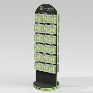 Homeware Point Of Purchase Pop Display Double Side Pegboard Rotating Display Stand