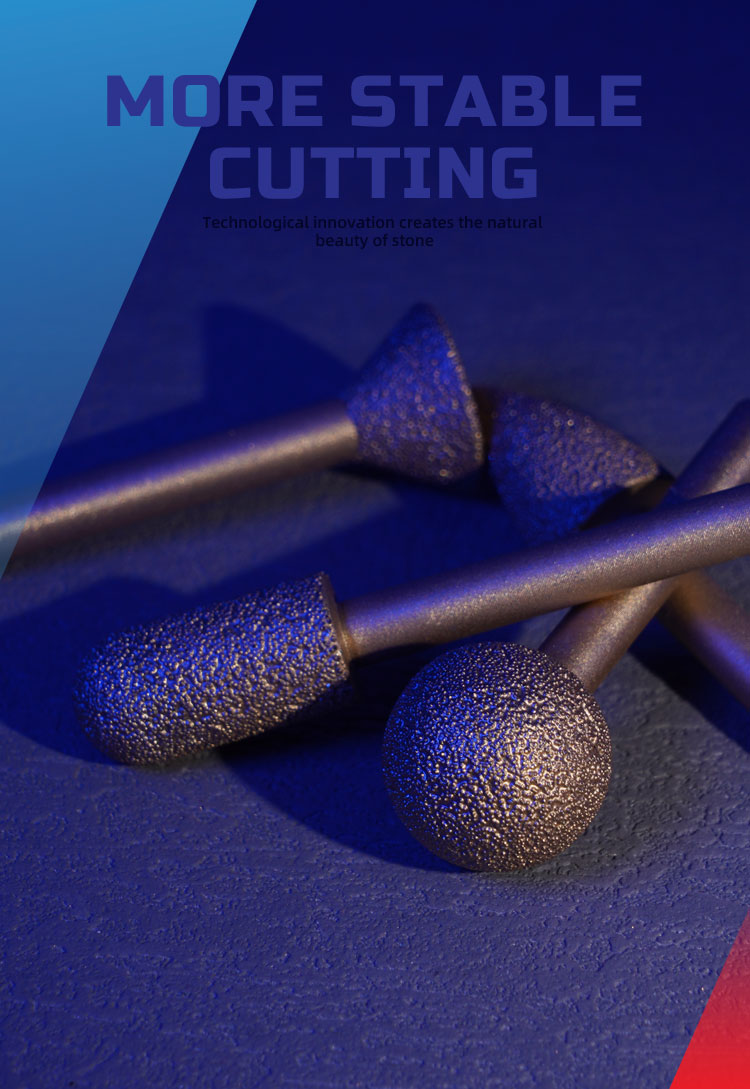 Vacuum Brazed Diamond Bit for High Precision 3D Engraving of Marble Granite Limestone