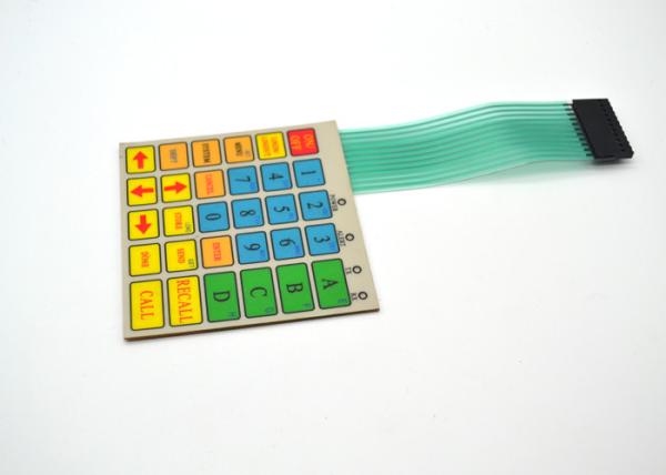 Cheap Flat / Embossed Tactile Membrane Keypad , Push Button Membrane Switch for sale
