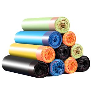 Drawstring HDPE Heavy Duty Clear Garbage Bags Unscented LDPE Blue Garbage Bag