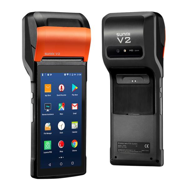 Cheap Android 7.1 Rugged PDA Handheld POS Printer 58mm Terminal Sunmi V2 PDA With  Camera for sale