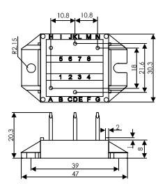 Cheap VUE22-08N07 ECO-PAC TM Three Phase Rectifier Bridge  FUJITSU IGBT Power Module for sale