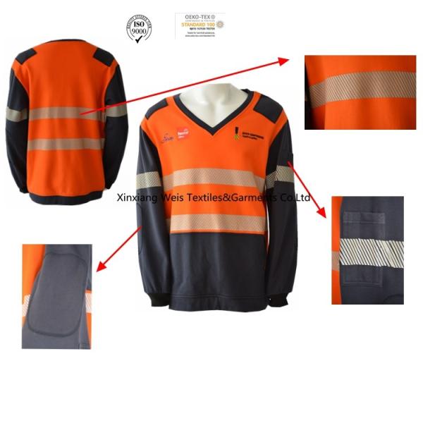 Cheap Fire Retardant Work Shirts With Reflective Stripe for sale