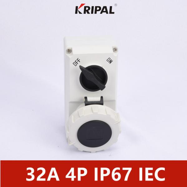 Cheap IP67 16A 3P Switched Socket With Mechanical Interlock IEC standard for sale