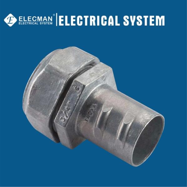 Cheap Combination FMC EMT To Flex Coupling Compression Screw In Zinc for sale