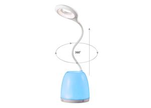 China Gooseneck Led Adjustable Desk Lamp Battery Powered With Colorful Pen Holder on sale