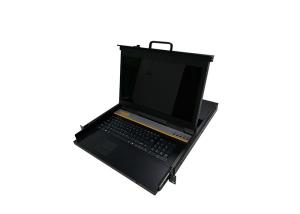 China 15.6 Inch KVM LCD Switch , 4 Ports 1U KVM Rack Mount Monitor CE Certificated on sale