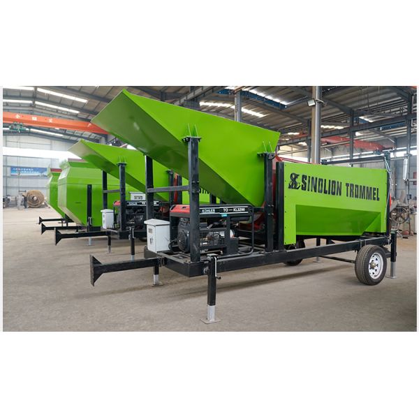 Customizable Mobile Compost Trommel Screen with Multiple Models and Optional Colors