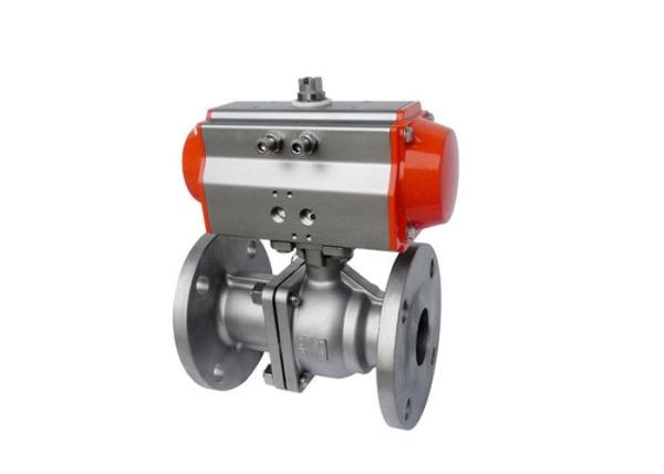 Cheap Flange CF8 Body 8" Pneumatic Actuated Ball Valve for sale