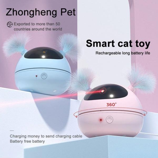Cheap rechargeable ABS Interactive Automatic Cat Toy Cat Laser Toy 360 degree Interactive Cat Toy for sale