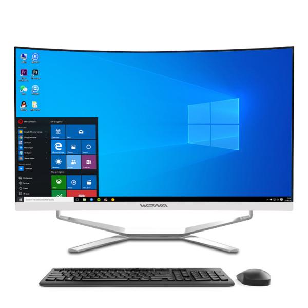 Cheap 27 Inch Curved Screen Game Laptops Desktop Monoblock Computer with Mouse Keyboard for sale