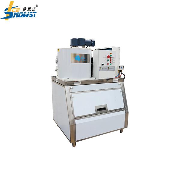Cheap Small Flake Ice Machine Maker With Stainless Steel Ice Bin 300kg for sale