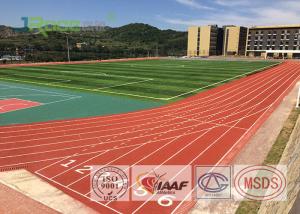 High School Track And Field Surface , Anti UV Artificial Running Track Flooring