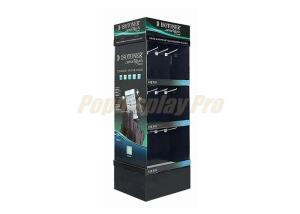 Customized 3 Shelf Cardboard Display Stands With Hooks Structural Design