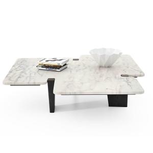 Best 700mm Customized Coffee Table 1.4m Titanium Italian Style Marble wholesale