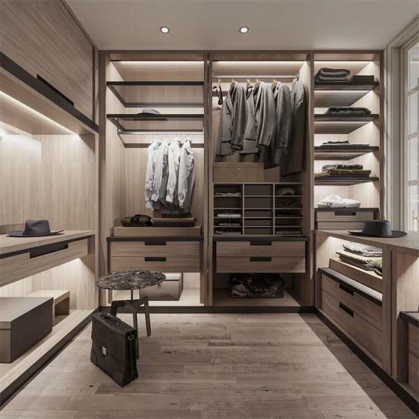 Cheap Knocked down Bedroom 5 Door Particle Board Wardrobes Customized size for sale