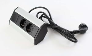 Aluminium and Plastic Shell Case for Worktop Corner Box Kitchen Socket Socket Socket or Table Base Charger