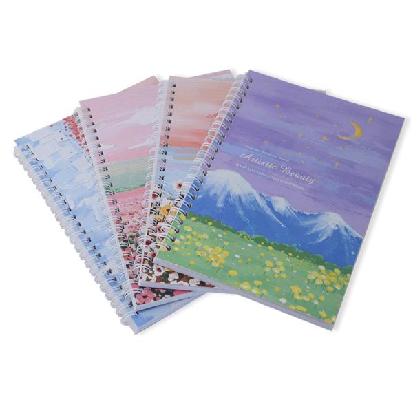 Cheap 3D Printing Cover School Note Book for Student Spiral Binding 4 Colors Customized Design for sale