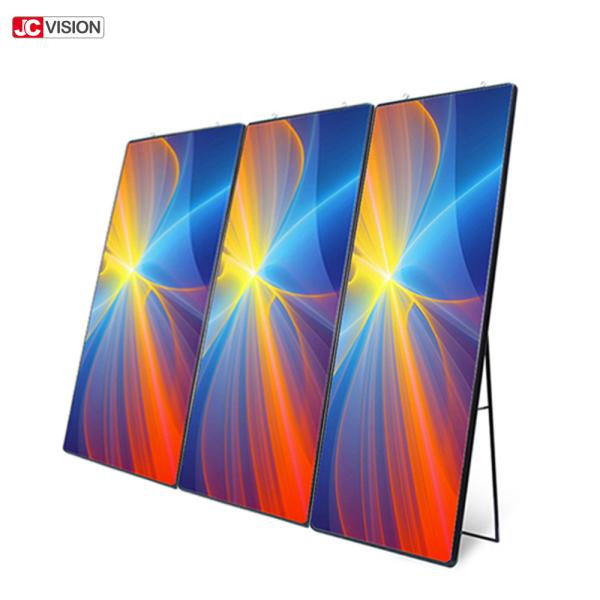 Cheap HD P6 P4 DIY Smart Mirror Billboard Movable Floor Standing Touchscreen Smart Mirror for sale