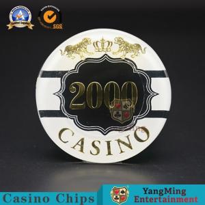 China 3-4.3MM Thinkness Custom Poker Chips Clay Ceramic Nylon Stickers 14g on sale