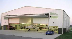 China Customized Prefabricated Steel Aircraft Hangars With Labour Saving on sale