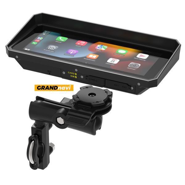 Cheap 6.3" Touch Screen Motorcycle Navigator Detachable BT WIFI DVR TPMS Quick Removable Bracket Linux OS Play for sale